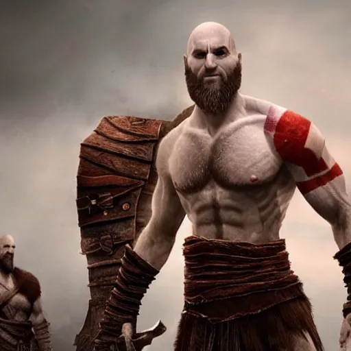 Image similar to Joe Biden as god of war