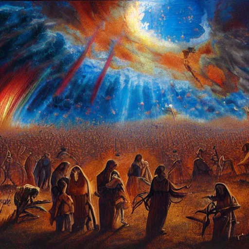 Image similar to painting of jehovah's witnesses apocalypse