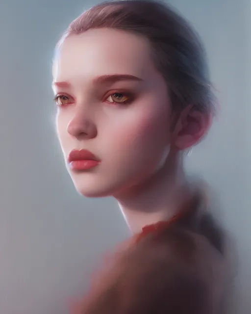 Image similar to a highly realistic, true to life portrait of a young woman, sharp focus, by ilya kuvshinov, ruan jia, tom bagshaw, trending on artstation, cinematic lighting, hyper realism, octane render, 8 k, hyper detailed.