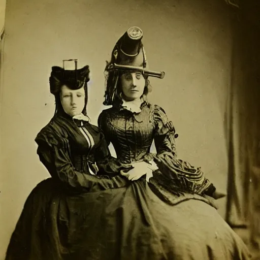 Image similar to 1 8 6 0 photograph of a female steampunk