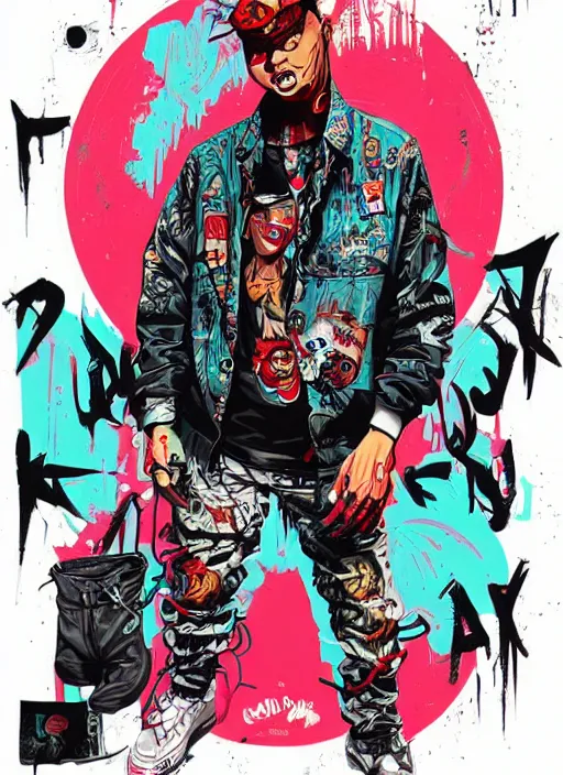 Image similar to zombie skater full body hiphop streetwear drip, tristan eaton, victo ngai, artgerm, rhads, ross draws