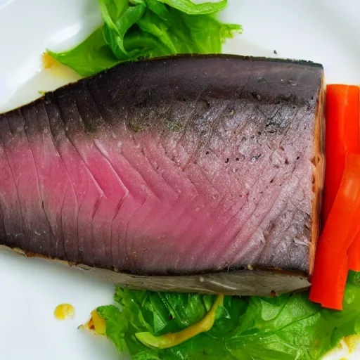 Image similar to a tuna made from vegetables