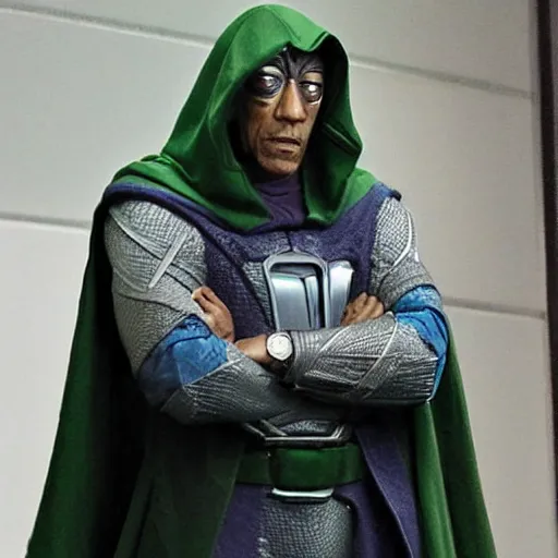 Image similar to giancarlo esposito as doctor doom, marvel movie set photo