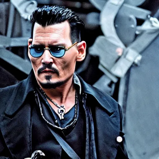 Image similar to Johnny Depp As the punisher 4k detail