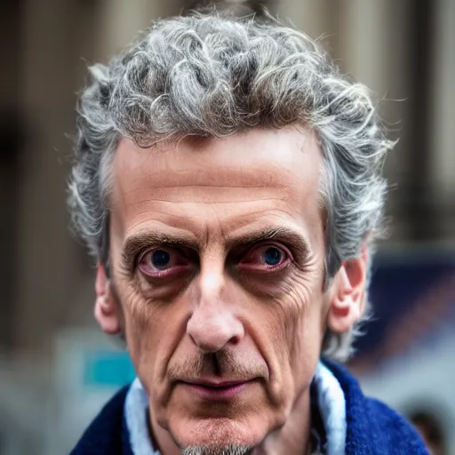 Image similar to portrait of peter capaldi visiting piazza del duomo milan