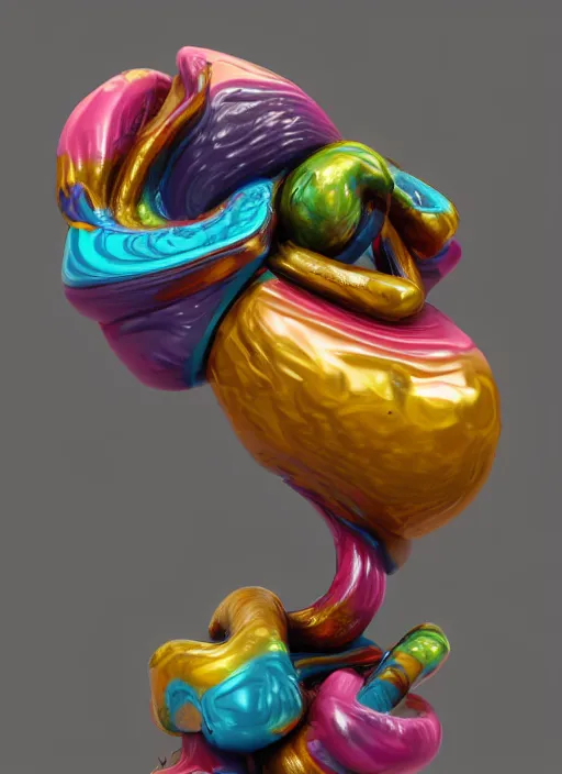 Image similar to 3D abstract resin miniature sculpture by Salvador Dali, psychedelic, abstractionism, realistic, 8K, Hyperrealism, Subsurface scattering, raytracing, Octane Render, Zbrush, simple background