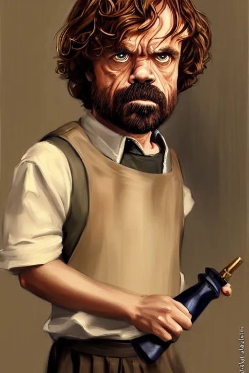 Prompt: tyrion lannister working in a winery, animation pixar style, by magali villeneuve, artgerm, jeremy lipkin and michael garmash, rob rey and kentaro miura style, golden ratio, trending on art station