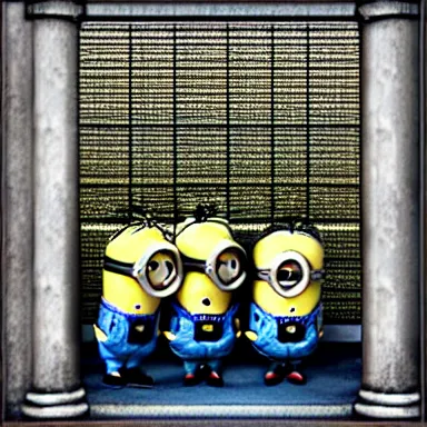 Image similar to minions in backrooms, backrooms, liminal space, real life photo, realistic