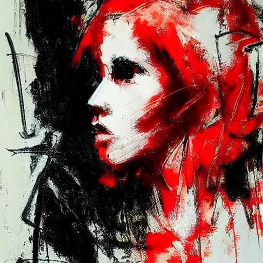 Image similar to A gorgeous red haired vixen at the club, realistic, sharp focus, 8k high definition, insanely detailed, intricate, elegant, art by Guy Denning