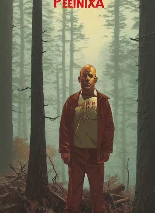 Prompt: Twin Peaks poster artwork by Michael Whelan and Tomer Hanuka, Rendering of Joe Rogan is a lumberjack in Twin Peaks, full of details, by Makoto Shinkai and thomas kinkade, Matte painting, trending on artstation and unreal engine