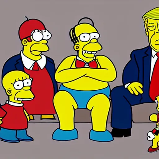 Prompt: Homer Simpson as Donald Trump