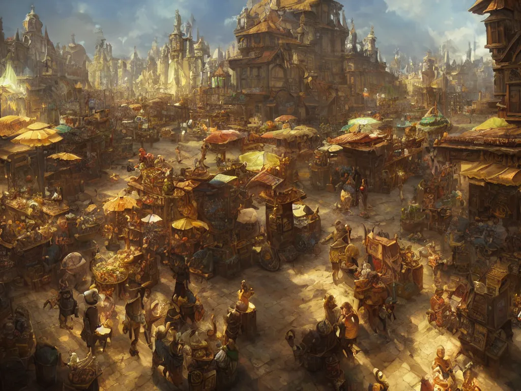 Image similar to a market vendor in the baroque era, hearthstone art style, epic fantasy style art by Craig Mullins, fantasy epic digital art, epic fantasy card game art by Greg Rutkowski