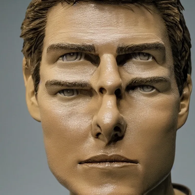 Prompt: studio photograph of hyperrealistic accurate portrait sculpture of tom cruise, beautiful symmetrical!! face accurate face detailed face realistic proportions, made of lime jello on a pedestal by ron mueck and matthew barney and greg rutkowski, hyperrealism cinematic lighting shocking detail 8 k