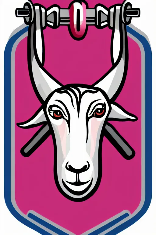 Image similar to A portrait of a goat that is a fitness trainer, sticker, colorful, illustration, highly detailed, smooth and clean vector curves, no jagged lines, vector art, smooth