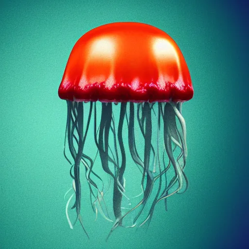 Prompt: hamburger mix jellyfish, cg, 8 k, super real, sharp focus, style by andy warhol