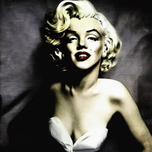 Image similar to “ portrait of marilyn monroe wearing a tuxedo, depth of field, zeiss lens, detailed, symmetrical, fashion photoshoot, by annie leibovitz and steve mccurry, david lazar, jimmy nelsson, breathtaking, 8 k resolution, extremely detailed, beautiful, establishing shot, artistic, hyperrealistic, beautiful face ”