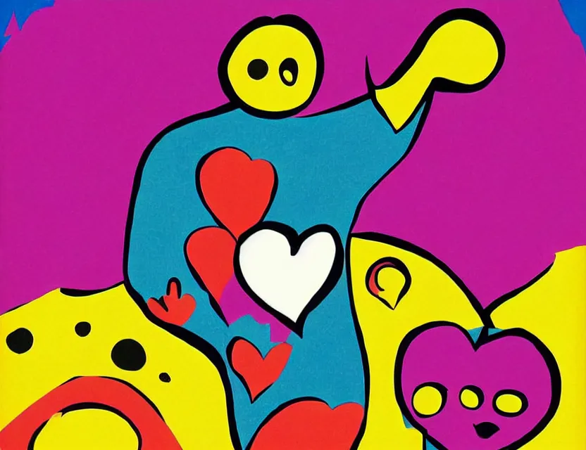 Prompt: destroyer of hearts. this pop art illustration by the beloved children's book illustrator has a beautiful composition, interesting color scheme.