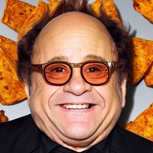 Prompt: Danny devito as a Dorito