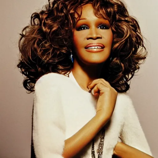 Prompt: singer Whitney Houston, beautiful portrait