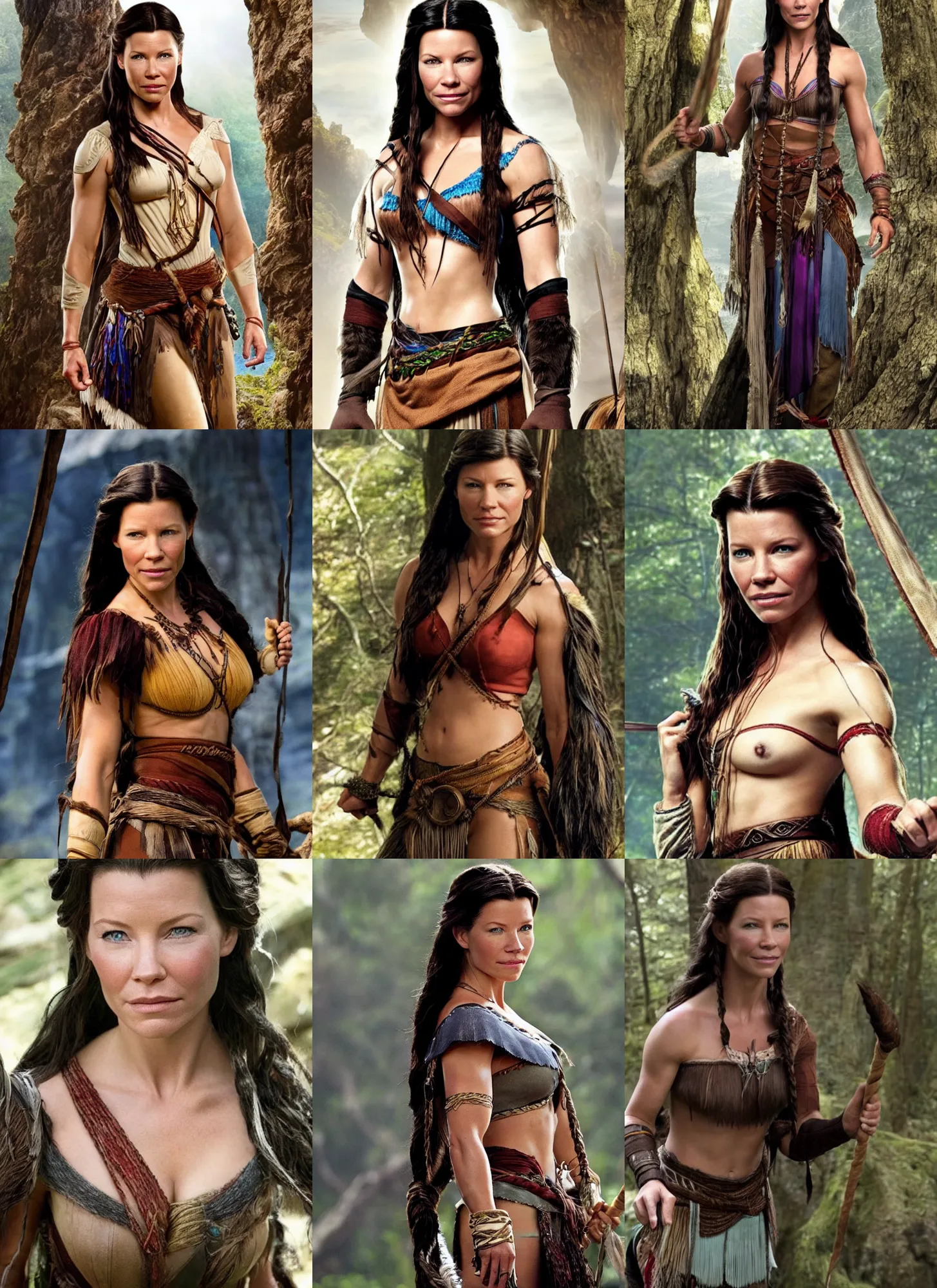 Prompt: evangeline lilly as pocahontas