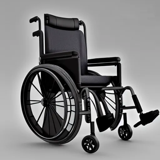 Prompt: a 3d render of a wheelchair of the future, ultra detailed, realism, 8k, octane render, unreal engine