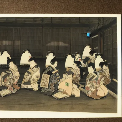 Image similar to vintage photo of edo era japan, realistic, high detail, cinematic