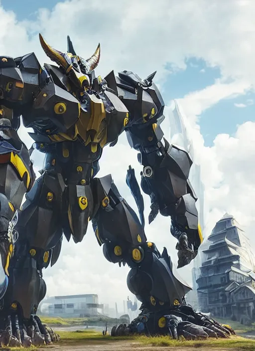 Image similar to unreal engine, octane render, 8 k, wargreymon from digimon resembling mecha, techno mystic, by greg rutkowski,, maxim verehin, greg rutkowski, masterpiece, sharp focus, 3 d rendering. unreal engine. amazing likeness. very detailed.