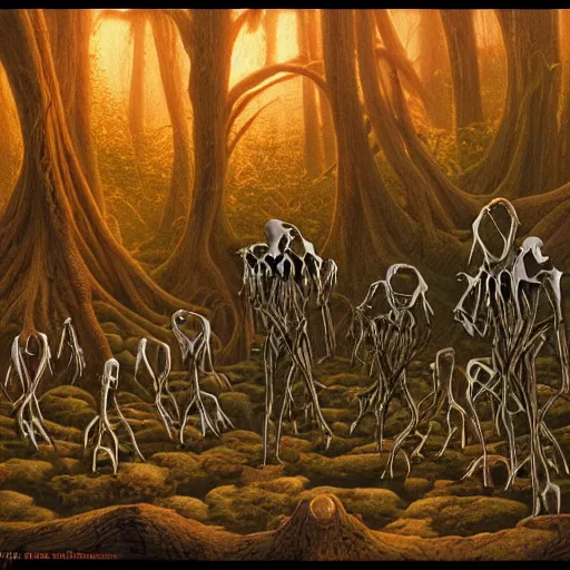 Image similar to forest of bones, Michael Whelan