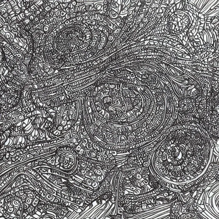 notebook doodle extremely intricate hyper detailed linework pen  