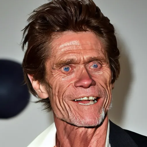 Prompt: willem dafoe is a football ball