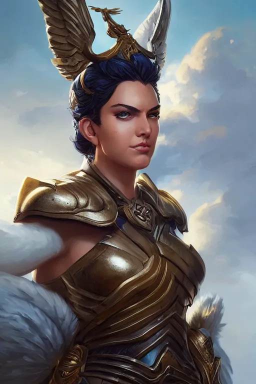 Image similar to amazon valkyrie athena, d & d, fantasy, portrait, highly detailed, headshot, digital painting, trending on artstation, concept art, sharp focus, illustration, art by artgerm and greg rutkowski and magali villeneuve