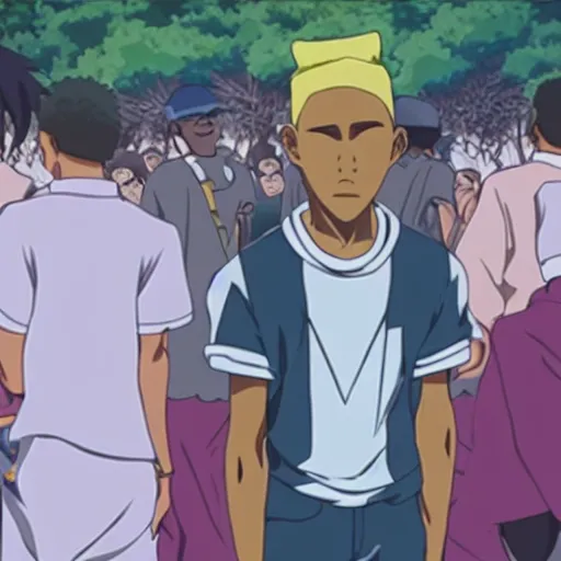 Image similar to anime still of tyler the creator