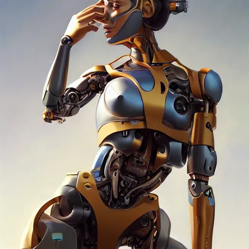 Prompt: future cyborg digital art, irina french, heraldo ortega, mandy jurgens hajime sorayama trending on artstation masterpiece golden ratio 8 k 1 5 0 mpx