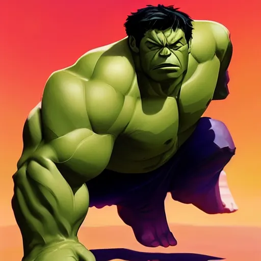 Image similar to face icon stylized minimalist the hulk, loftis, cory behance hd by jesper ejsing, by rhads, makoto shinkai and lois van baarle, ilya kuvshinov, rossdraws global illumination