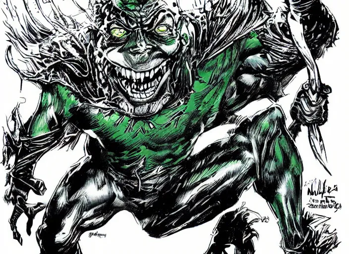 Image similar to green goblin illustration by mike ploog