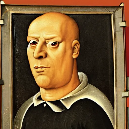 Image similar to A highly detailed renaissance era portrait of the character, Homer Simpson.