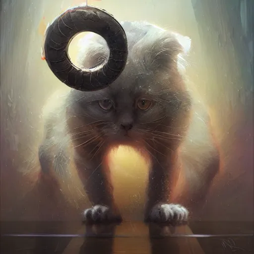 Image similar to Schrodinger cat, quantum physics, highly detailed, smooth, artstation, digital illustration by Ruan Jia and Mandy Jurgens and Artgerm and Wayne Barlowe and Greg Rutkowski and Zdislav Beksinski