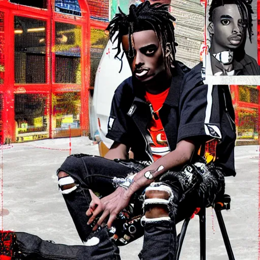 Image similar to playboi carti in diesel punk style digital art 4 k the detailed super realistic