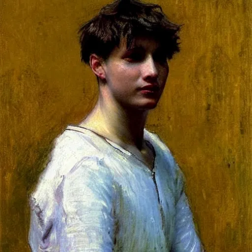 Prompt: augustus, by ilya repin, oil on canvas, 1 8 8 3