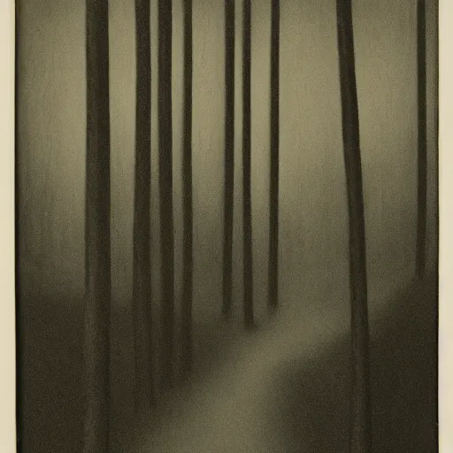 Image similar to A dark forest, mezzotint