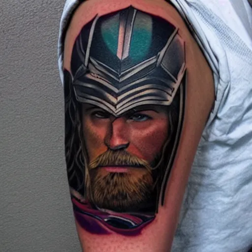 Image similar to a tattoo of thor