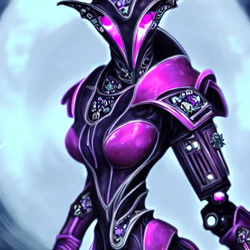 Prompt: highly detailed exquisite fanart, of a beautiful female warframe, but as an anthropomorphic robot dragon with glowing purple eyes, shiny silver armor with fuchsia accents, engraved, elegant pose, close-up shot, full shot, epic cinematic shot, sharp claws for hands, professional digital art, high end digital art, singular, realistic, DeviantArt, artstation, Furaffinity, 8k HD render