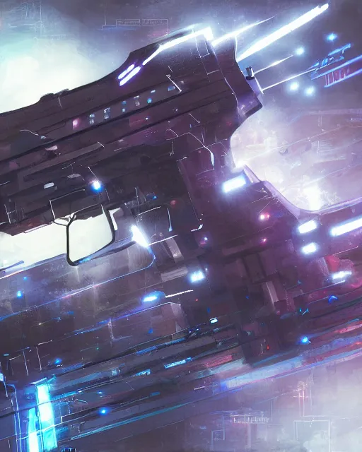 Image similar to various cyber machine guns and cyber equipment, many lightning, cold color, highly detailed, digital painting, artstation, concept art, cyberpunk, sharp focus, led, illustration.