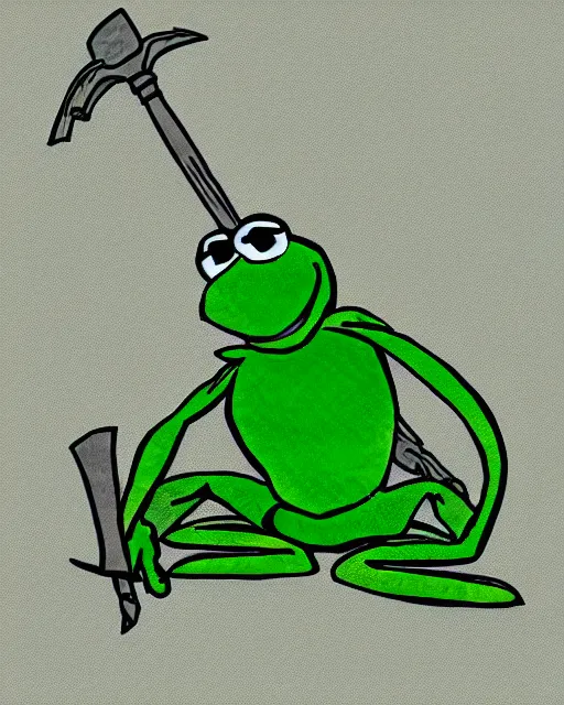 Image similar to Stylized Artistic Render of Kermit the Frog wearing the God emperor of mankind's armor warhammer