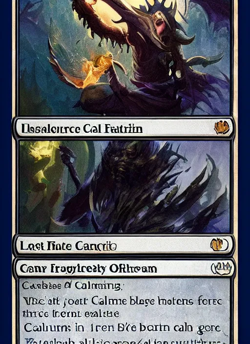 Image similar to magic the gathering card named the calling