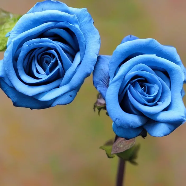 Image similar to a single beautiful long stemmed blue rose