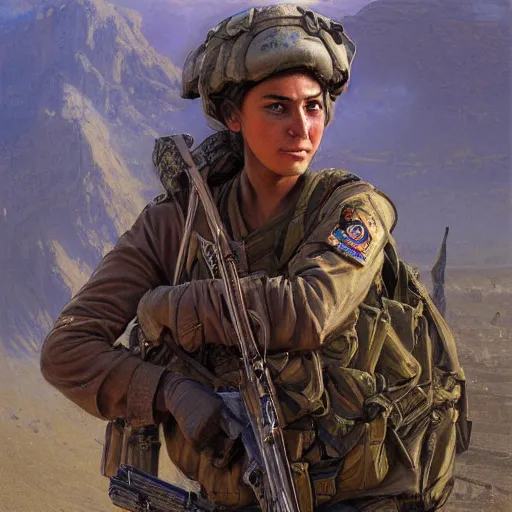 Image similar to beautiful YPJ soldier in the defense of Kobanî in the siege of Kobanî, detailed, centered, digital painting, artstation, concept art, donato giancola, Joseph Christian Leyendecker, Boris Vallejo, Breathtaking, 8k resolution, extremely detailed, beautiful, establishing shot, artistic, hyperrealistic, beautiful face, octane render