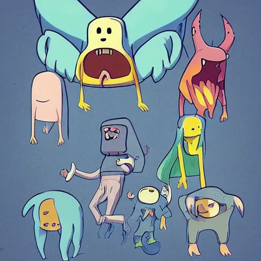 Prompt: “adventure time character design by esad ribic”