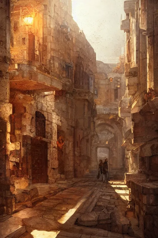 Prompt: antique greek city, portrait, powerfull, intricate, elegant, volumetric lighting, scenery, digital painting, highly detailed, artstation, sharp focus, illustration, concept art, ruan jia, steve mccurry