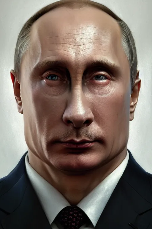 Image similar to vladimir putin as a robotnik, realistic portrait, symmetrical, highly detailed, digital painting, artstation, concept art, smooth, sharp focus, illustration, cinematic lighting, art by artgerm and greg rutkowski and alphonse mucha